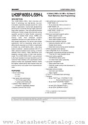 LH28F160S5-L datasheet pdf SHARP