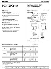 PC917X datasheet pdf SHARP