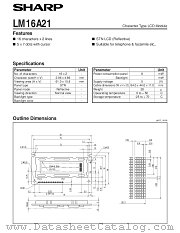 LM16A21 datasheet pdf SHARP