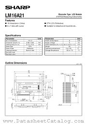 LM16A21 datasheet pdf SHARP