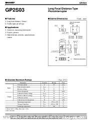 GP2S03 datasheet pdf SHARP