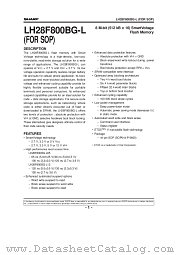 LH28F800BG-L-(FOR-SOP) datasheet pdf SHARP