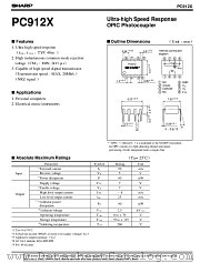 PC912X datasheet pdf SHARP