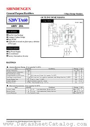 S20VTA60 datasheet pdf Shindengen
