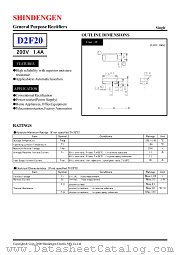 D2F20 datasheet pdf Shindengen