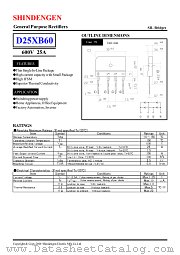 D25XB60 datasheet pdf Shindengen