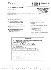 U6052B datasheet pdf TEMIC