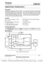 U5021M datasheet pdf TEMIC