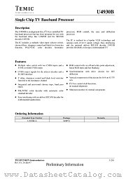 U4930B datasheet pdf TEMIC
