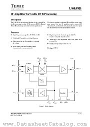 U4459B datasheet pdf TEMIC