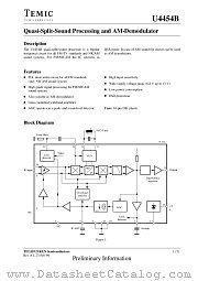 U4454B datasheet pdf TEMIC