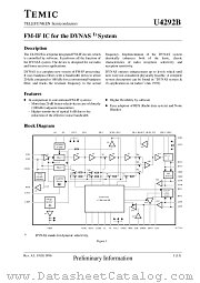 U4292B datasheet pdf TEMIC