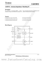 U4253BM datasheet pdf TEMIC