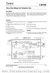 U4076B datasheet pdf TEMIC