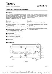U2793BFS datasheet pdf TEMIC