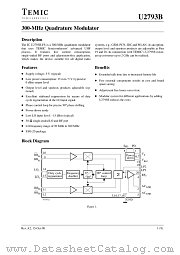 U2793B datasheet pdf TEMIC