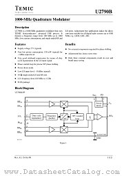 U2790B datasheet pdf TEMIC
