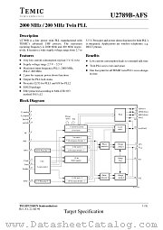 U2789B-AFS datasheet pdf TEMIC