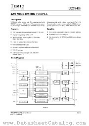 U2784B datasheet pdf TEMIC