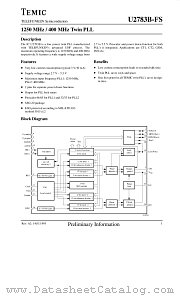 U2783B-FS datasheet pdf TEMIC