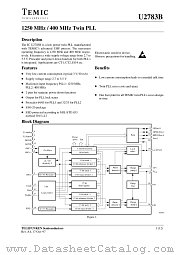U2783B datasheet pdf TEMIC