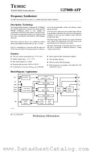 U2780B-AFP datasheet pdf TEMIC