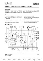 U2510B datasheet pdf TEMIC