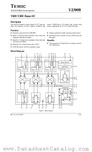 U2300B datasheet pdf TEMIC