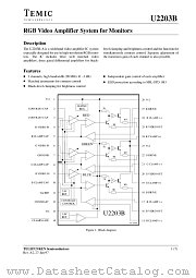U2203B datasheet pdf TEMIC
