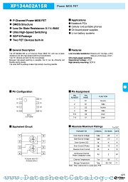 XP134A02A1SR datasheet pdf Torex Semiconductor