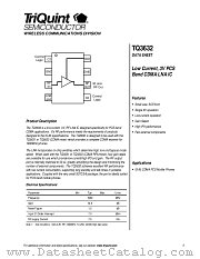 TQ3632 datasheet pdf TriQuint Semiconductor