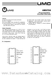 UM3750 datasheet pdf United Microelectronics