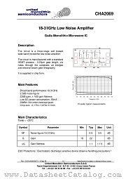 CHA2069-99F/00 datasheet pdf United Monolithic Semiconductors