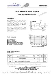 CHA2192 datasheet pdf United Monolithic Semiconductors