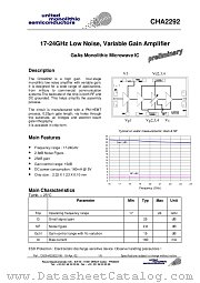 CHA2292-99F/00 datasheet pdf United Monolithic Semiconductors