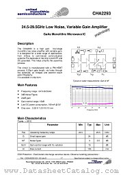 CHA2293 datasheet pdf United Monolithic Semiconductors