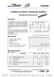 CHA2294 datasheet pdf United Monolithic Semiconductors