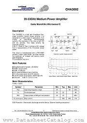 CHA3092 datasheet pdf United Monolithic Semiconductors