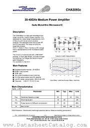 CHA3093C datasheet pdf United Monolithic Semiconductors