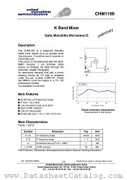 CHM1190 datasheet pdf United Monolithic Semiconductors