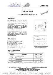 CHM1193-99F/00 datasheet pdf United Monolithic Semiconductors