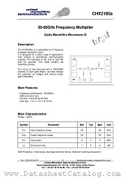 CHX2190A datasheet pdf United Monolithic Semiconductors