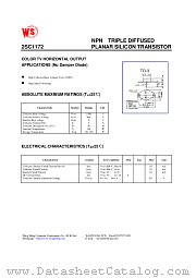 2SC1172 datasheet pdf Wing Shing Computer Components
