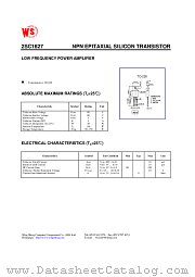 2SC1827 datasheet pdf Wing Shing Computer Components