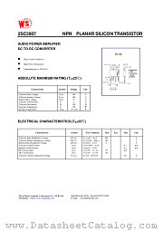 2SC3907 datasheet pdf Wing Shing Computer Components