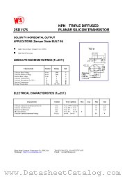 2SD1175 datasheet pdf Wing Shing Computer Components