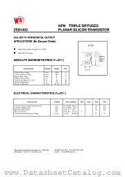 2SD1402 datasheet pdf Wing Shing Computer Components