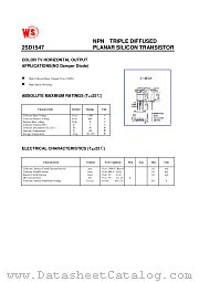 2SD1547 datasheet pdf Wing Shing Computer Components