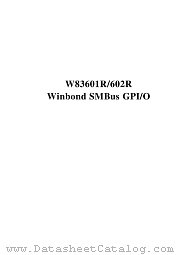 W83601R datasheet pdf Winbond Electronics