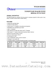 W91310 datasheet pdf Winbond Electronics